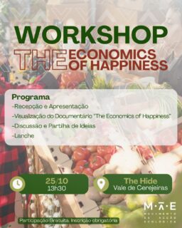 🌱 𝐖𝐎𝐑𝐊𝐒𝐇𝐎𝐏 | 𝐓𝐡𝐞 𝐄𝐜𝐨𝐧𝐨𝐦𝐢𝐜𝐬 𝐨𝐟 𝐇𝐚𝐩𝐩𝐢𝐧𝐞𝐬𝐬 🌱

E se a verdadeira riqueza das nossas comunidades se medisse em bem-estar e qualidade de vida?

No próximo domingo, 𝟐𝟓 𝐝𝐞 𝐨𝐮𝐭𝐮𝐛𝐫𝐨, às 13h30, convidamos-te para um workshop em torno do documentário The Economics of Happiness, no @thehidept, 𝐞𝐦 𝐕𝐚𝐥𝐞 𝐝𝐞 𝐂𝐞𝐫𝐞𝐣𝐞𝐢𝐫𝐚𝐬.

Vamos refletir em conjunto sobre os múltiplos benefícios de promover uma economia assente no bem-estar das pessoas e das comunidades, e pensar em formas de a concretizar localmente.

📅 𝟐𝟓 𝐝𝐞 𝐨𝐮𝐭𝐮𝐛𝐫𝐨 (𝐝𝐨𝐦𝐢𝐧𝐠𝐨) | 🕐 13h30
📍 𝐓𝐡𝐞 𝐇𝐢𝐝𝐞 - 𝐕𝐚𝐥𝐞 𝐝𝐞 𝐂𝐞𝐫𝐞𝐣𝐞𝐢𝐫𝐚𝐬 (Mosteiro, Oleiros)
✅ 𝐏𝐚𝐫𝐭𝐢𝐜𝐢𝐩𝐚çã𝐨 𝐠𝐫𝐚𝐭𝐮𝐢𝐭𝐚
✍️ 𝐈𝐧𝐬𝐜𝐫𝐢çã𝐨 𝐨𝐛𝐫𝐢𝐠𝐚𝐭ó𝐫𝐢𝐚 → por mensagem privada ou e-mail

Traz a tua curiosidade e vem partilhar ideias connosco! 💚

#EconomicsOfHappiness #MAE #MovimentoDeAcçãoEcológica #EconomiaDaFelicidade #Ecologia